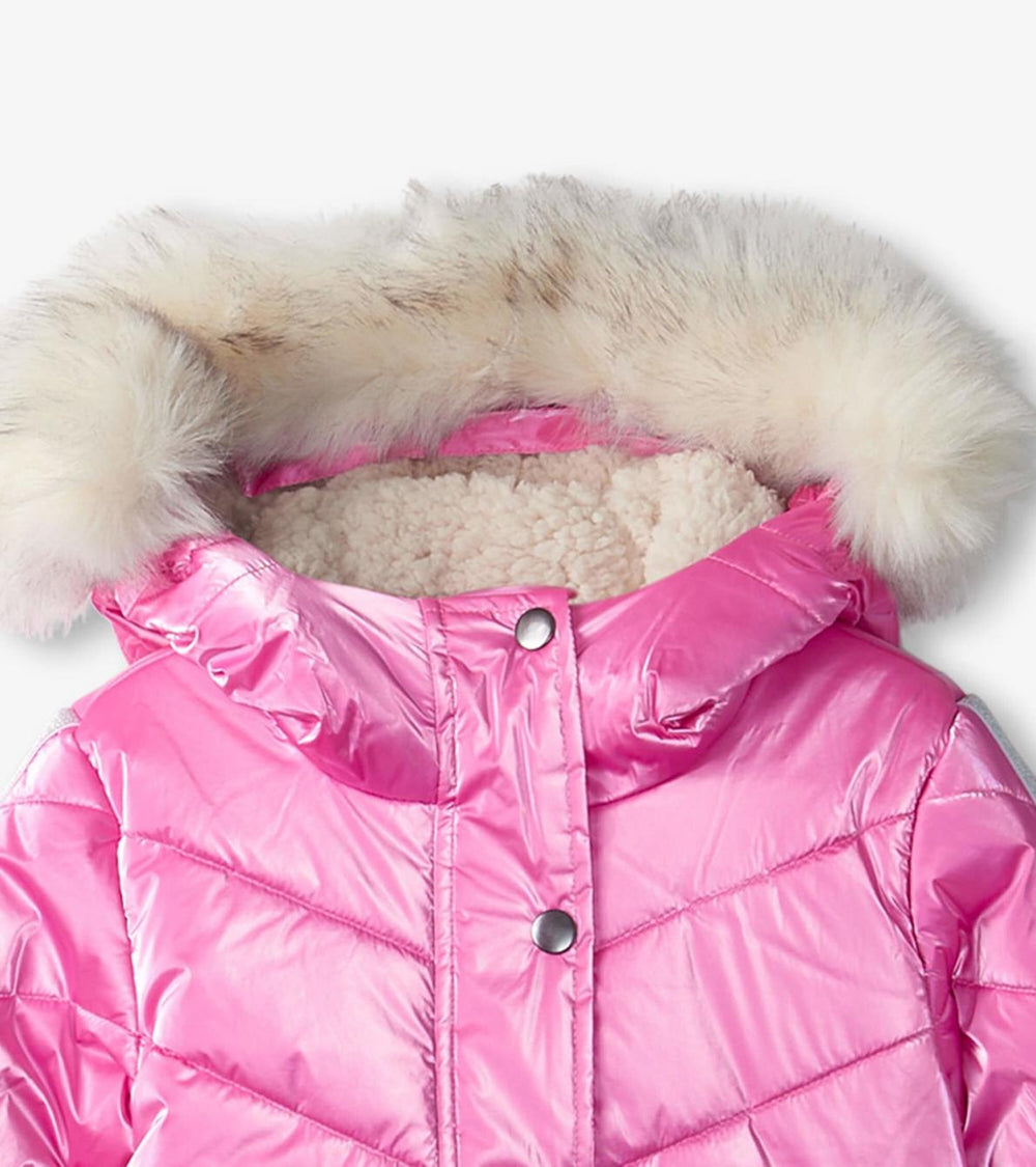 Hatley Outerwear | Girls Pink Star Puffer Jacket