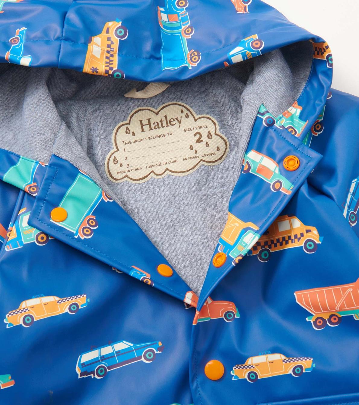Hatley Rainwear | Baby &amp; Toddler Baby &amp; Toddler Boys Driving Cars Button-Up Rain Jacket