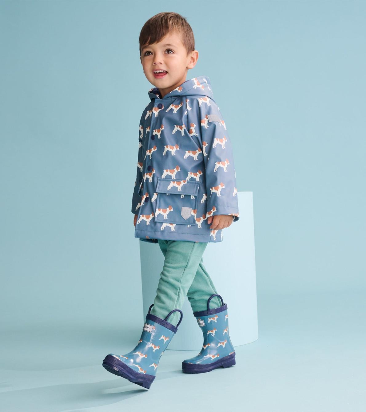 Hatley Rainwear | Baby &amp; Toddler Baby &amp; Toddler Boys French Bulldogs Button-Up Rain Jacket