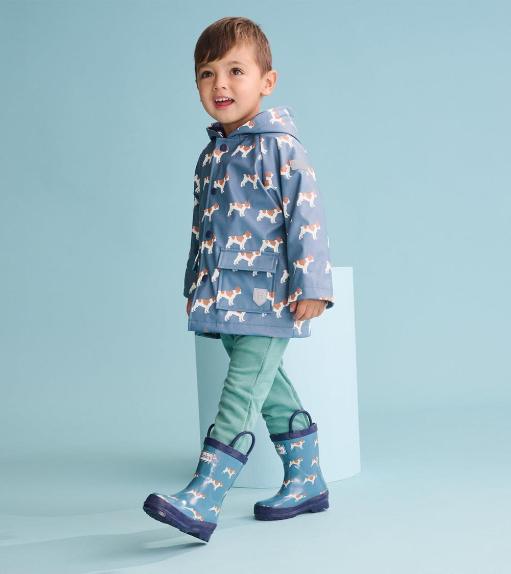 Hatley Rainwear | Baby &amp; Toddler Baby &amp; Toddler Boys French Bulldogs Button-Up Rain Jacket