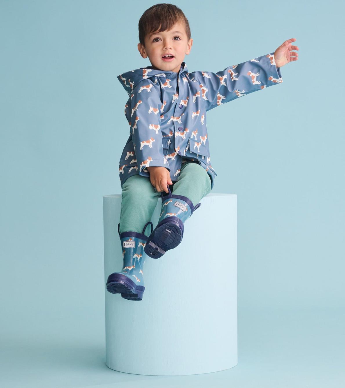 Hatley Rainwear | Baby &amp; Toddler Baby &amp; Toddler Boys French Bulldogs Button-Up Rain Jacket
