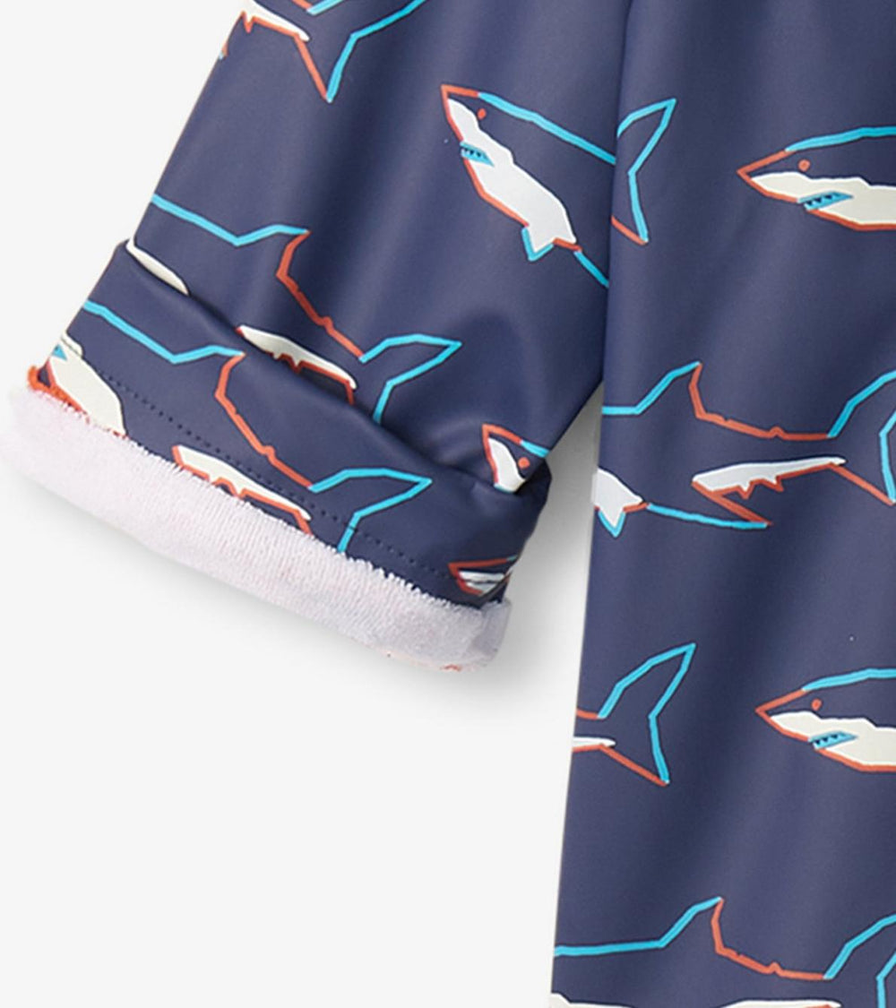Hatley Rainwear | Baby &amp; Toddler Baby &amp; Toddler Boys Sharks Button-Up Rain Jacket