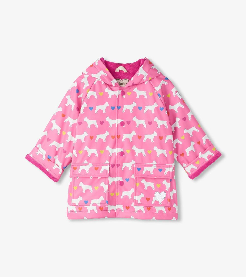 Hatley Rainwear | Baby &amp; Toddler Baby &amp; Toddler Girls French Bulldogs Button-Up Rain Jacket