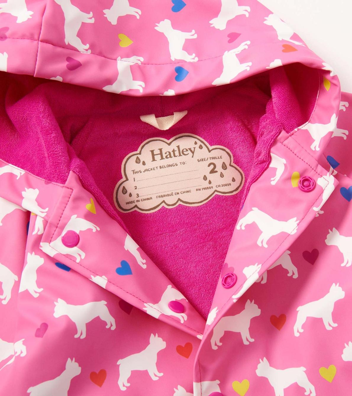 Hatley Rainwear | Baby &amp; Toddler Baby &amp; Toddler Girls French Bulldogs Button-Up Rain Jacket