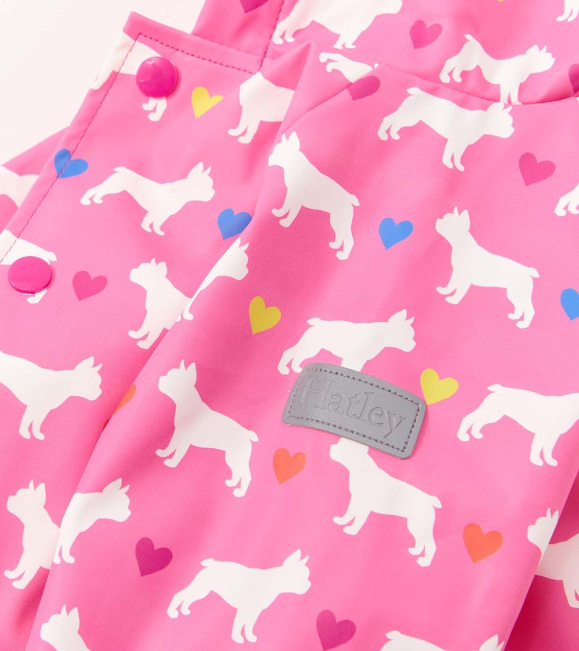 Hatley Rainwear | Baby &amp; Toddler Baby &amp; Toddler Girls French Bulldogs Button-Up Rain Jacket
