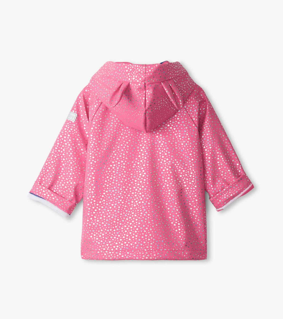 Hatley Rainwear | Baby &amp; Toddler Baby &amp; Toddler Girls Glitter Hearts Button-Up Rain Jacket