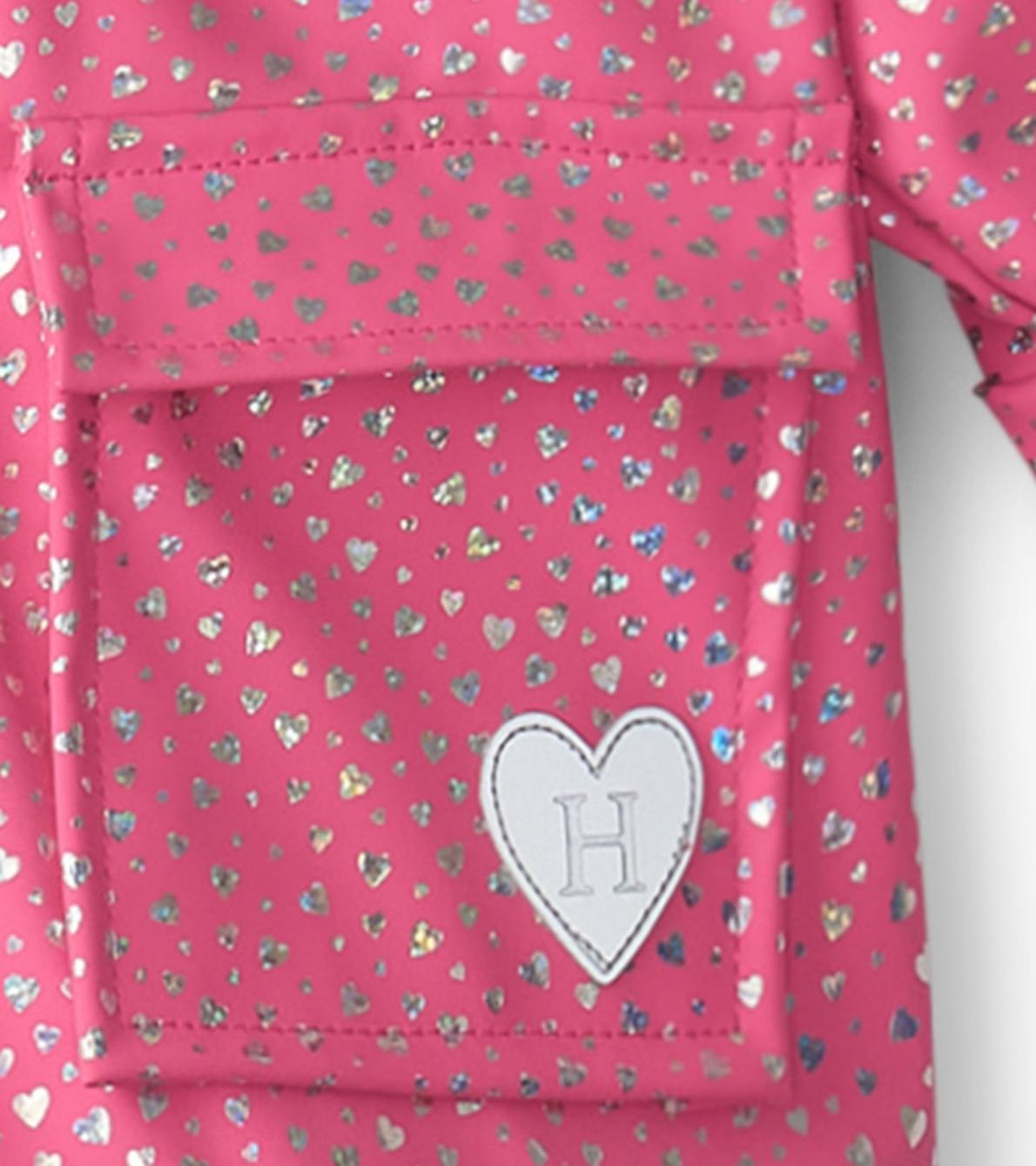 Hatley Rainwear | Baby &amp; Toddler Baby &amp; Toddler Girls Glitter Hearts Button-Up Rain Jacket