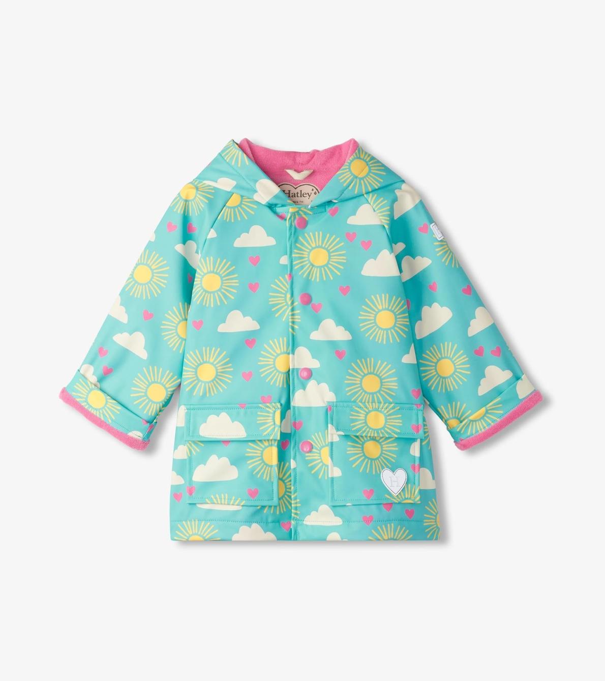 Hatley Rainwear | Baby &amp; Toddler Baby &amp; Toddler Girls Happy Skies Button-Up Rain Jacket