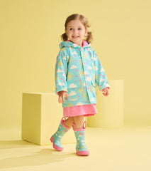 Hatley Rainwear | Baby &amp; Toddler Baby &amp; Toddler Girls Happy Skies Button-Up Rain Jacket