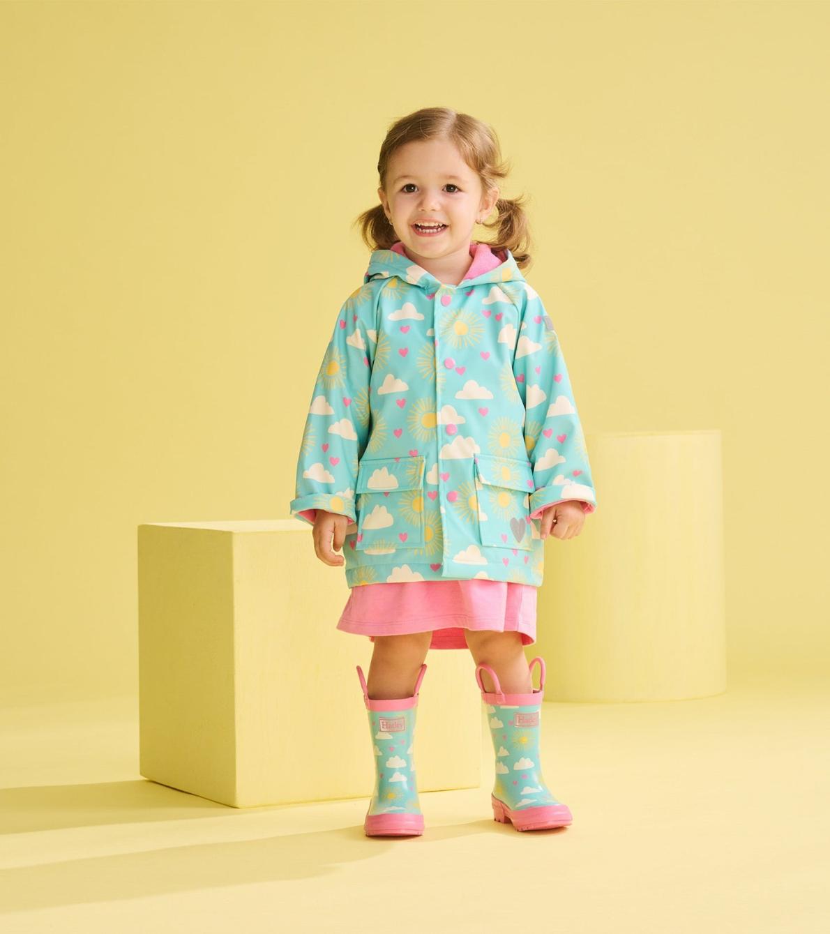 Hatley Rainwear | Baby &amp; Toddler Baby &amp; Toddler Girls Happy Skies Button-Up Rain Jacket
