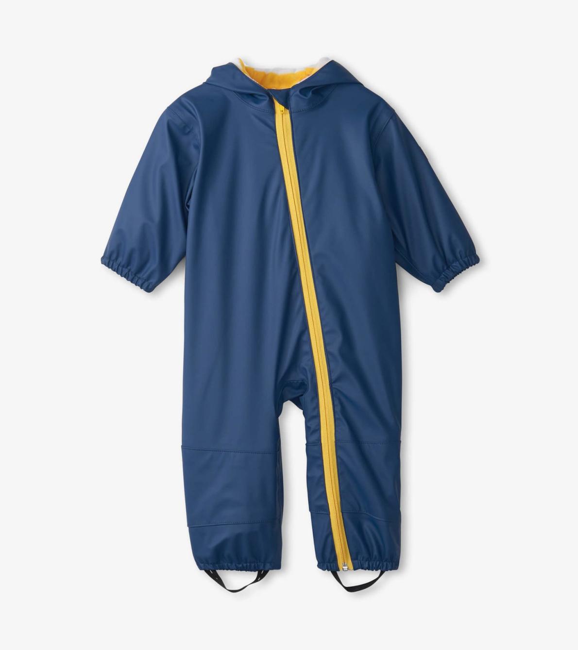 Hatley Rainwear | Baby &amp; Toddler Navy Terry Lined Baby Rain Suit