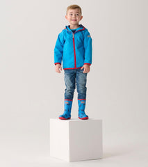 Hatley Rainwear | Boys Boys Blue Elks Zip-Up Lightweight Rain Jacket