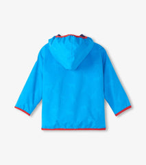 Hatley Rainwear | Boys Boys Blue Elks Zip-Up Lightweight Rain Jacket