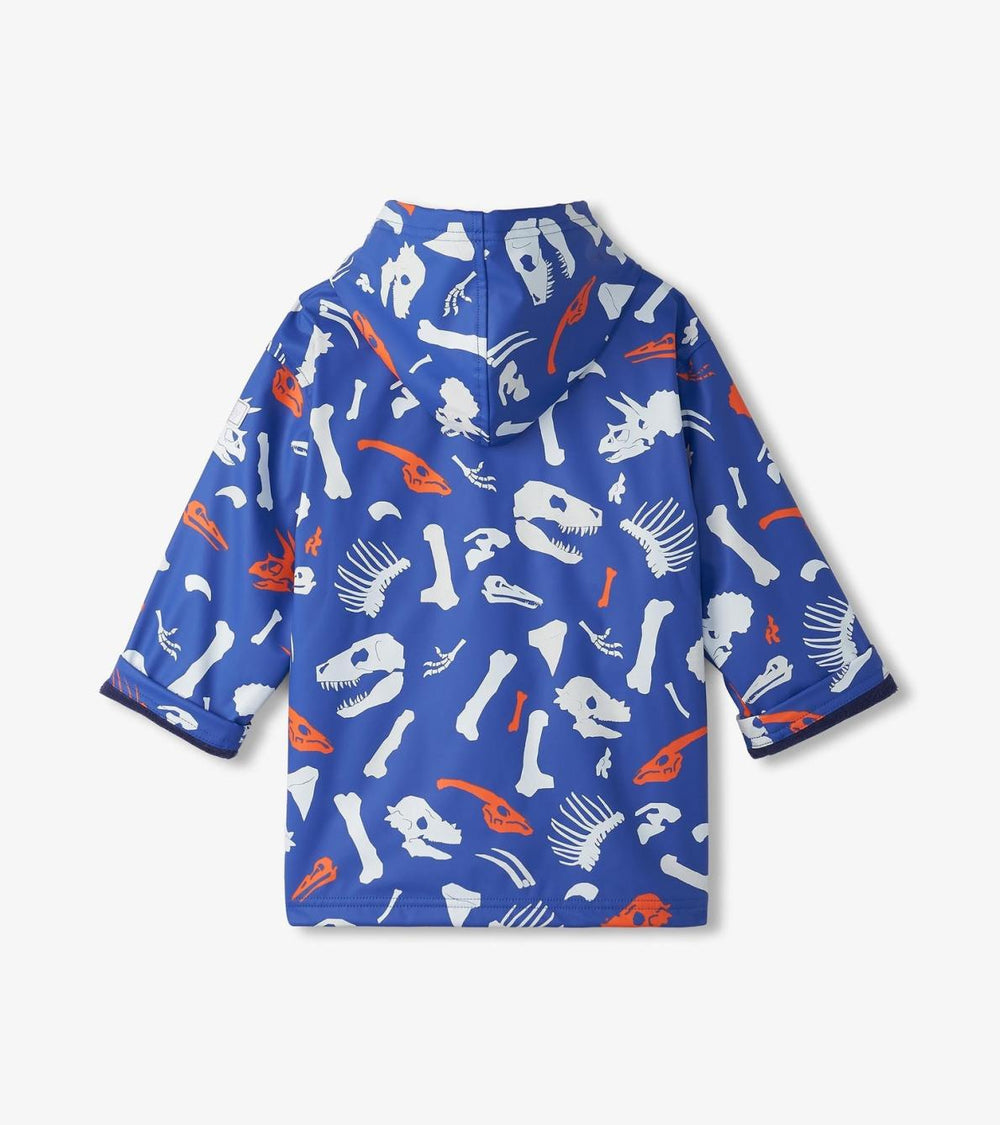 Hatley Rainwear | Boys Boys Dino Fossils Colour Changing Zip-Up Rain Jacket