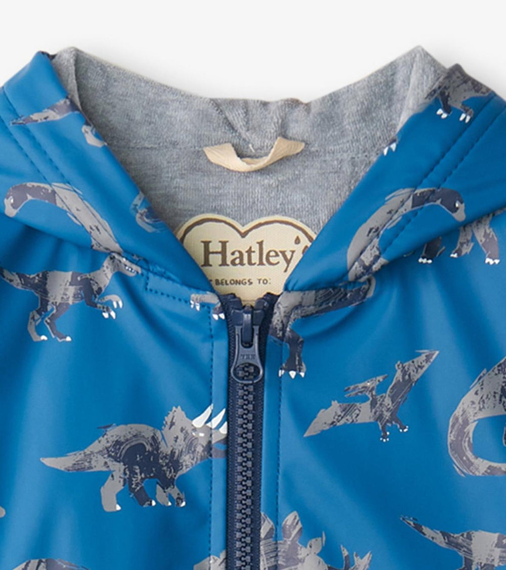 Hatley Rainwear | Boys Boys Dinosaur Zip-Up Rain Jacket