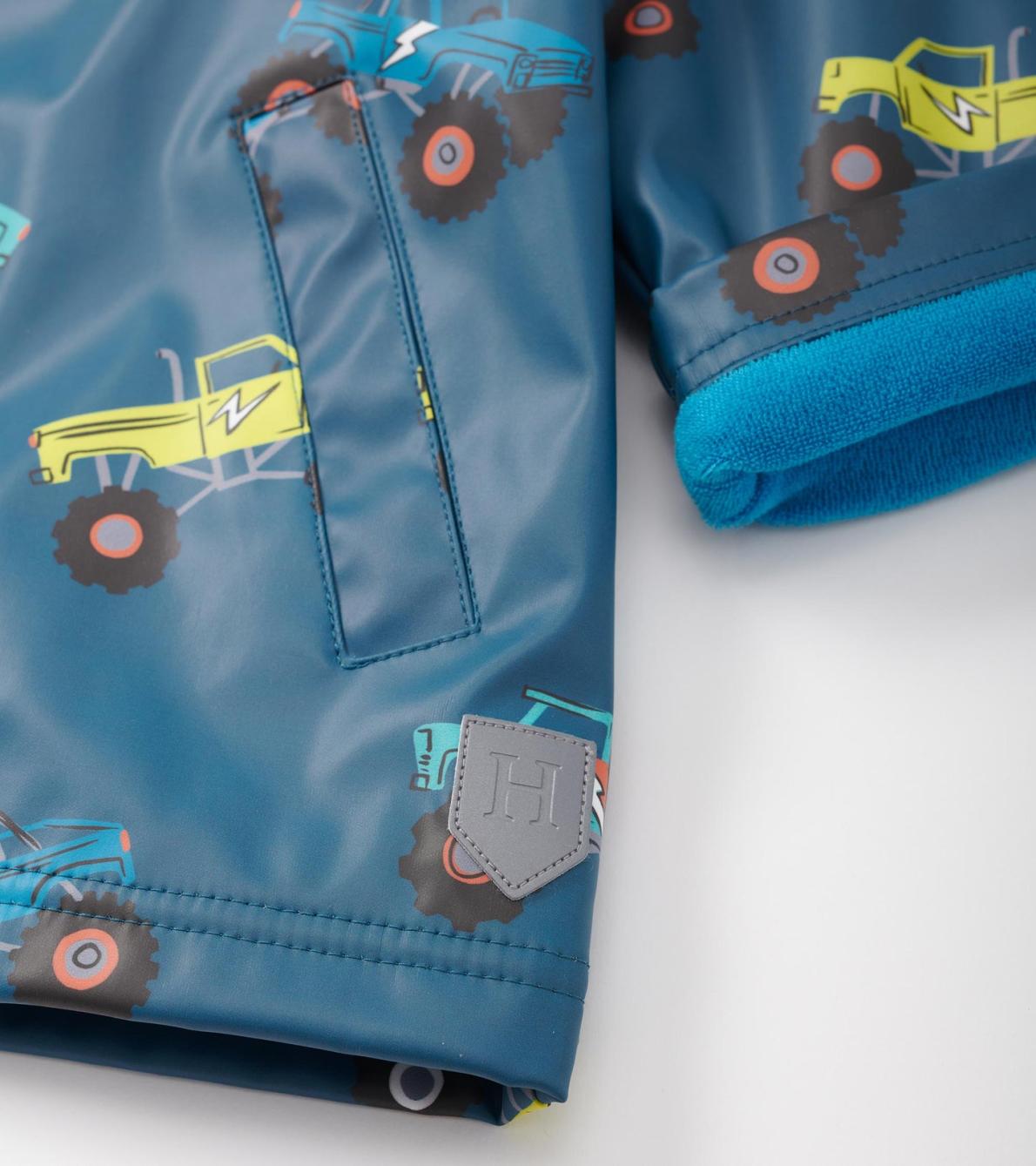 Hatley Rainwear | Boys Boys Monster Trucks Zip-Up Rain Jacket