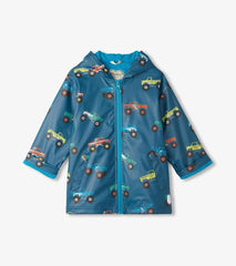 Hatley Rainwear | Boys Boys Monster Trucks Zip-Up Rain Jacket