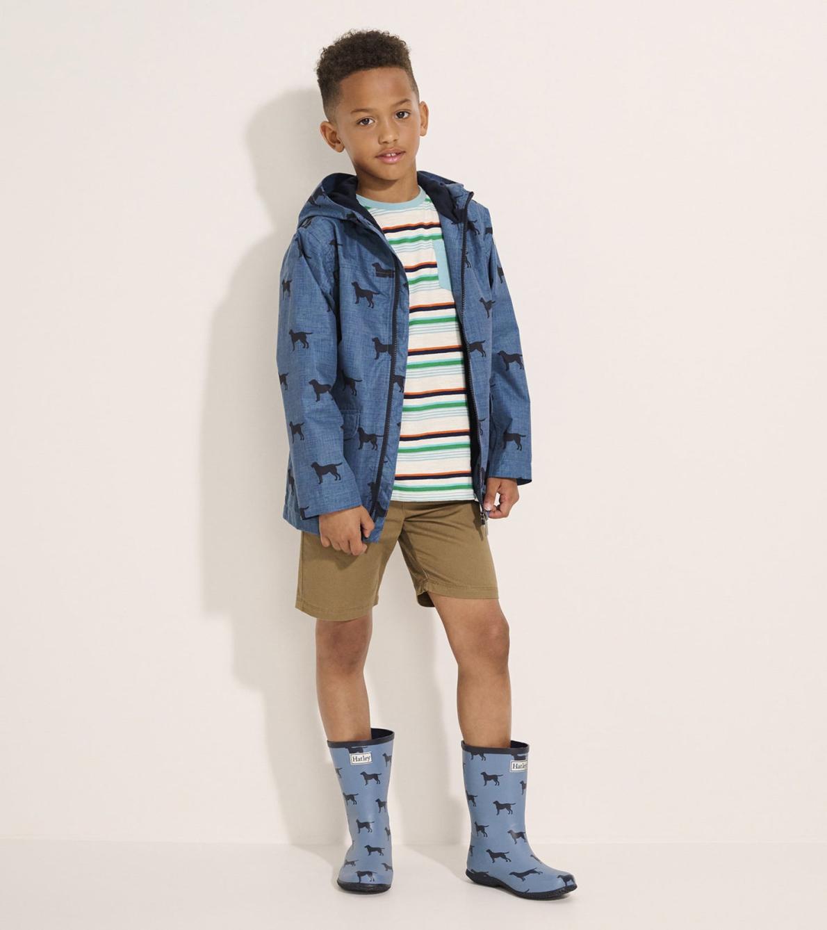 Hatley Rainwear | Boys Boys Preppy Dogs Zip-Up Lightweight Rain Jacket