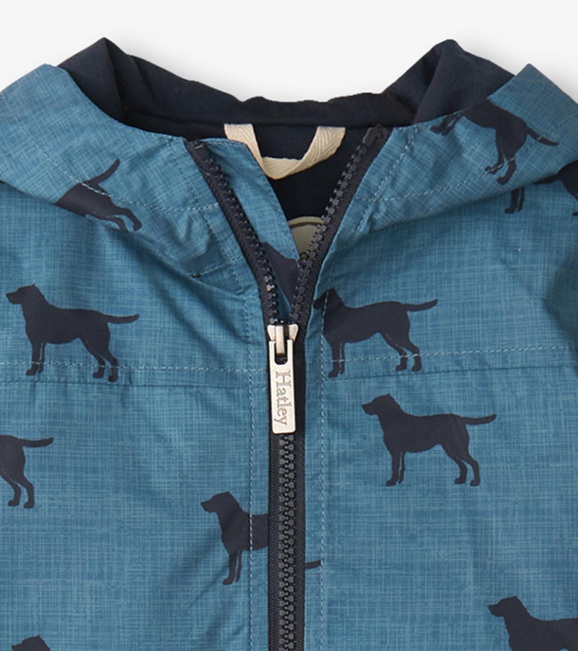 Hatley Rainwear | Boys Boys Preppy Dogs Zip-Up Lightweight Rain Jacket