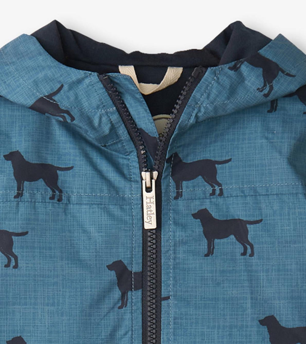 Hatley Rainwear | Boys Boys Preppy Dogs Zip-Up Lightweight Rain Jacket
