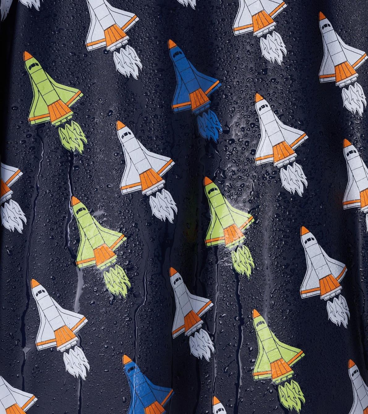 Hatley Rainwear | Boys Boys Space Shuttles Colour Changing Zip-Up Rain Jacket