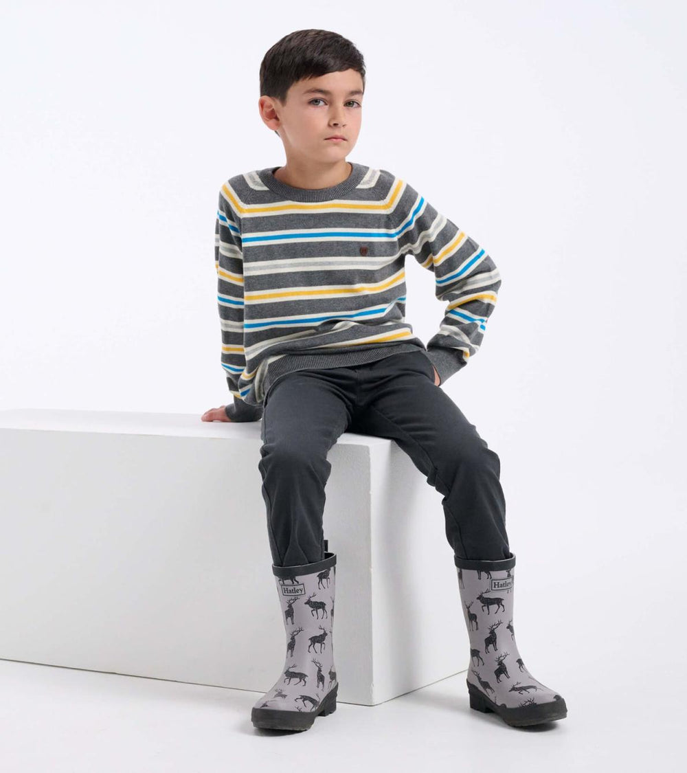 Hatley Rainwear | Boys Magestic Elk Matte Rain Boots