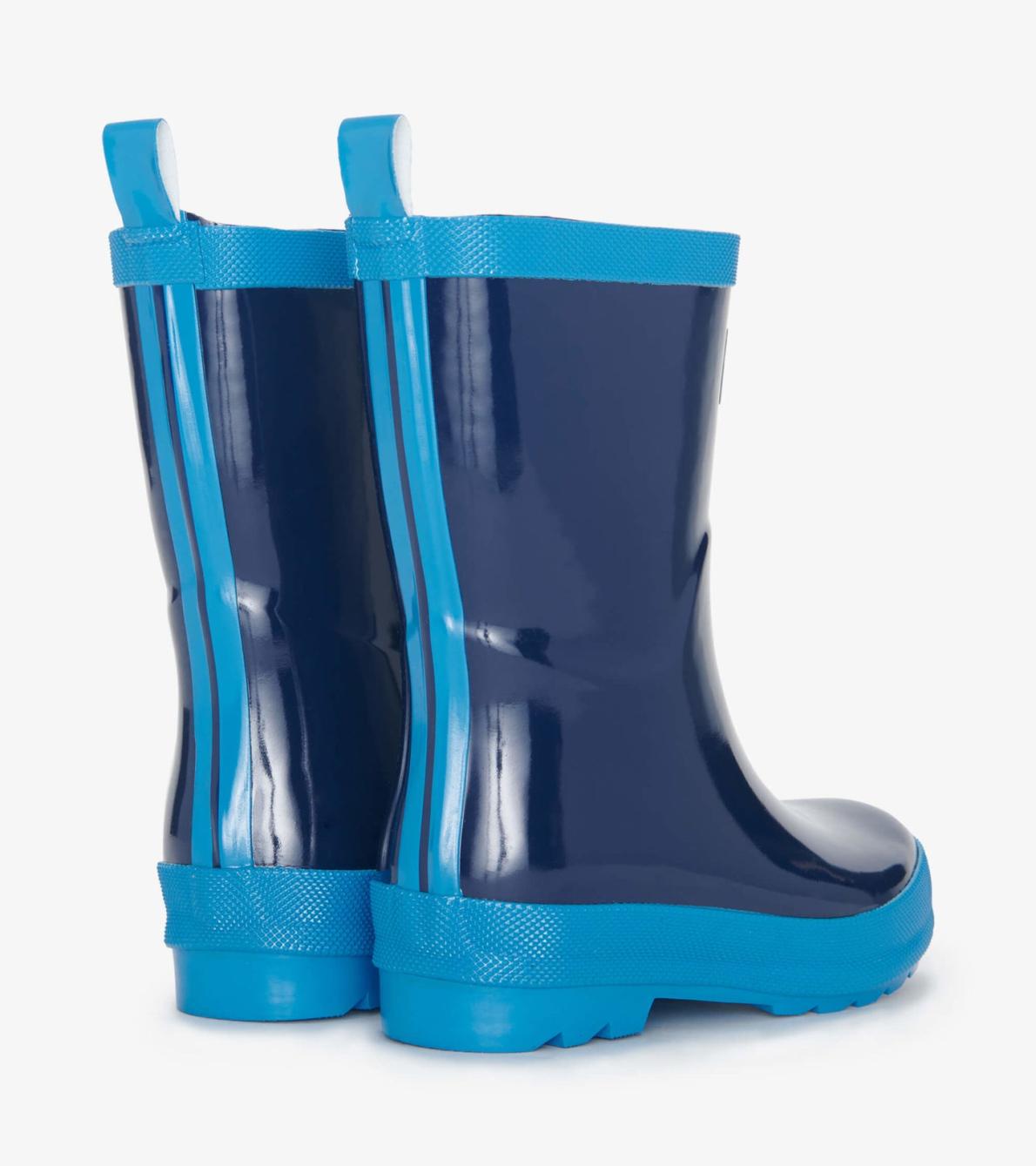 Hatley Rainwear | Boys Navy Shiny Rain Boots