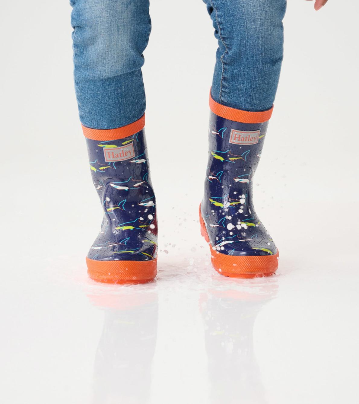 Hatley Rainwear | Boys/Baby &amp; Toddler Boys Shark Shiny Rain Boots