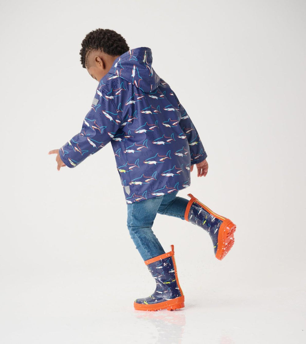 Hatley Rainwear | Boys/Baby &amp; Toddler Boys Shark Shiny Rain Boots