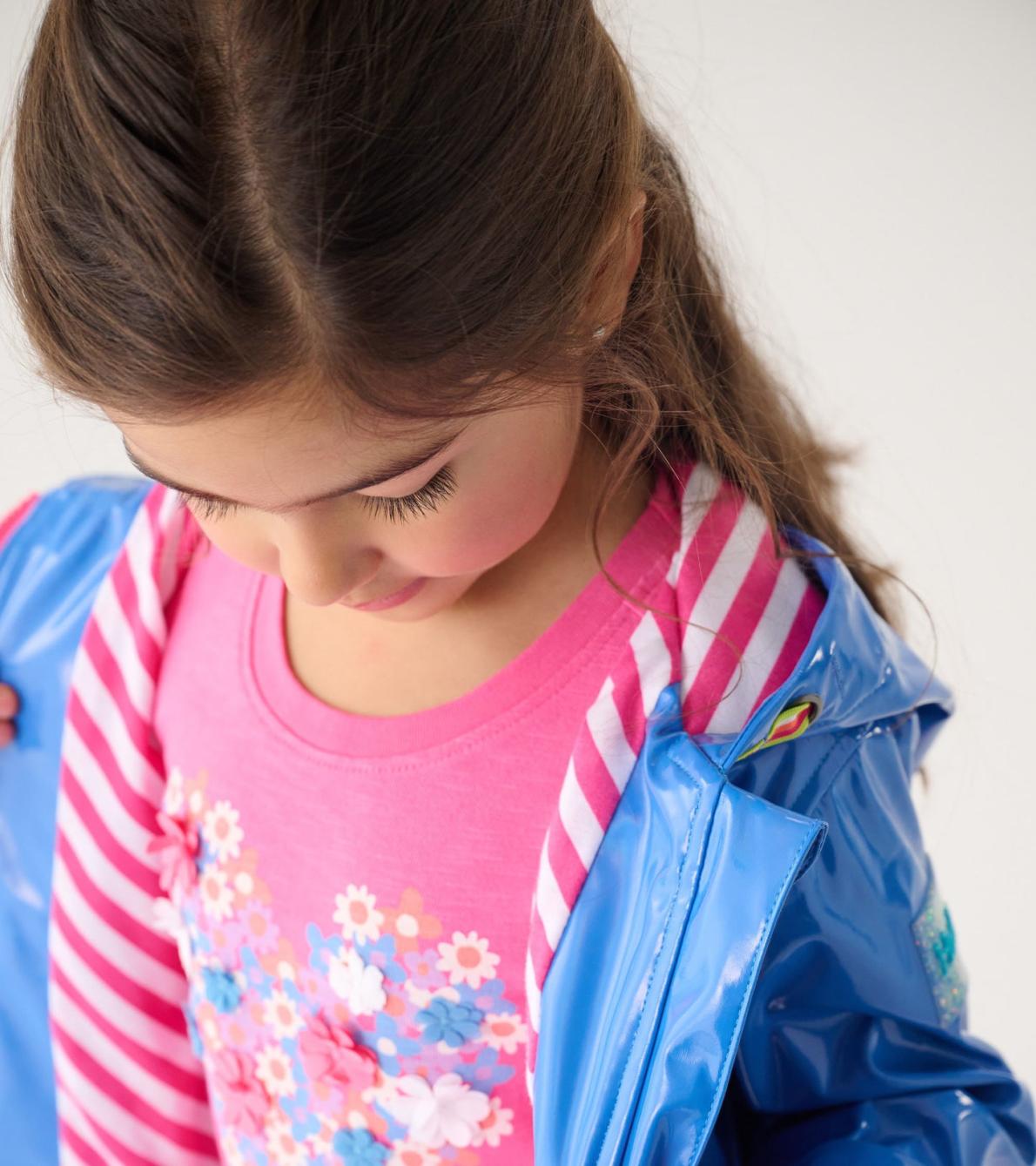 Hatley Rainwear | Girls Girls Blue Glitter Swing Jacket