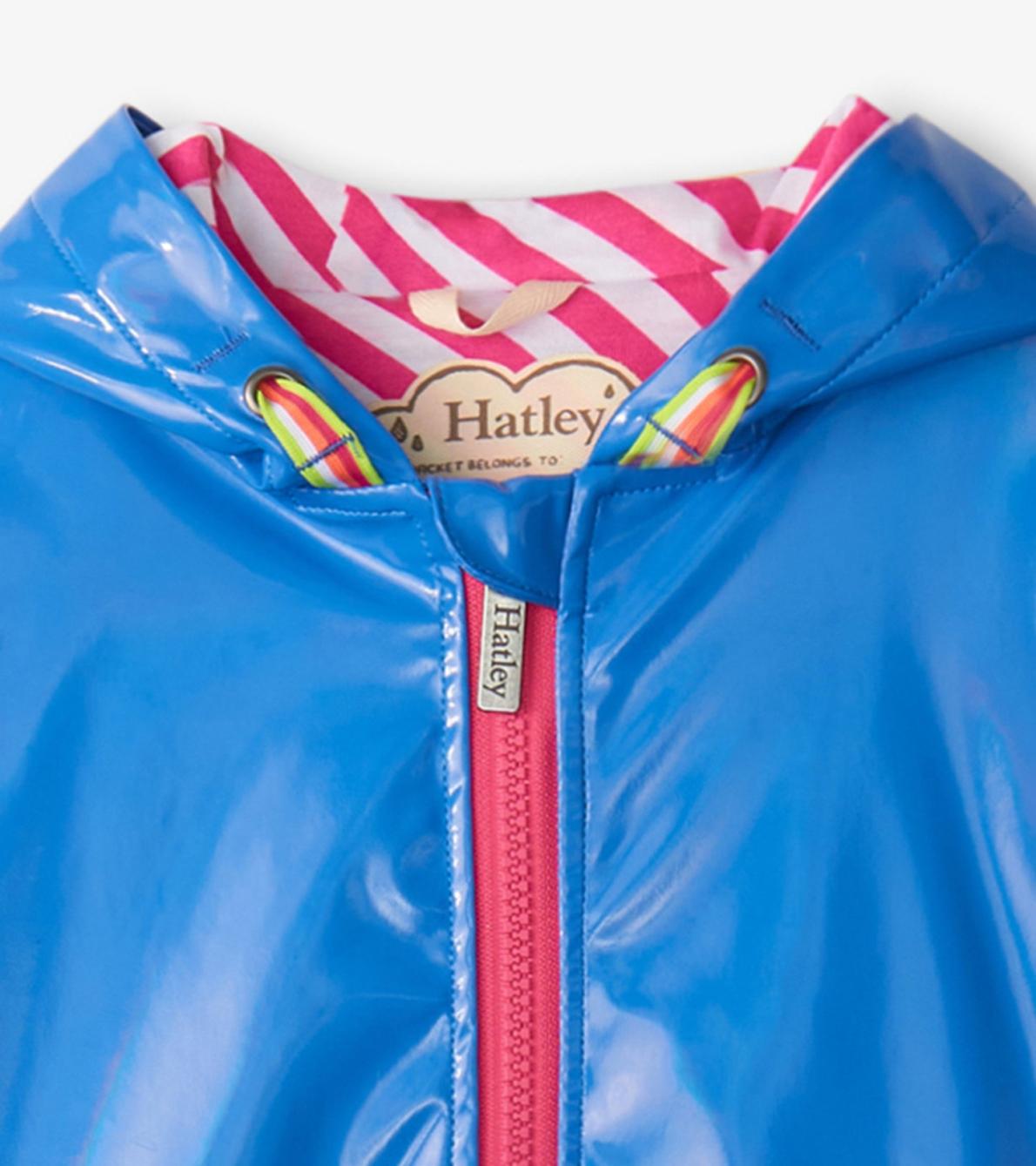 Hatley Rainwear | Girls Girls Blue Glitter Swing Jacket