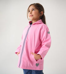 Hatley Rainwear | Girls Girls Classic Pink Zip-Up Rain Jacket