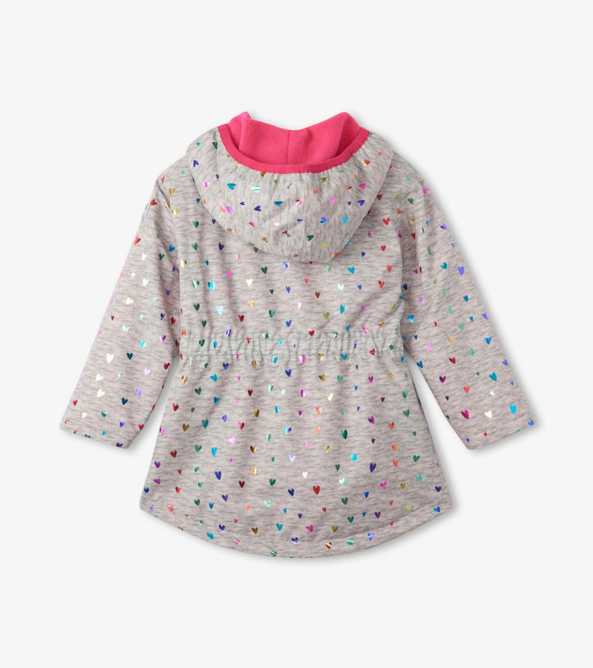 Hatley Rainwear | Girls Girls Confetti Hearts Zip-Up Lightweight Rain Jacket