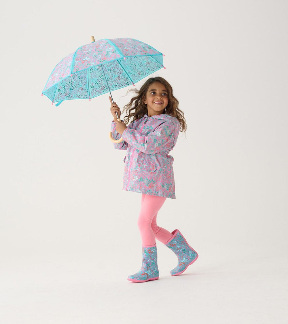 Hatley Rainwear | Girls Girls Ditsy Floral Zip-Up Lightweight Rain Jacket
