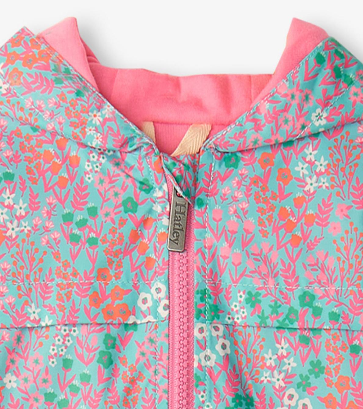 Hatley Rainwear | Girls Girls Ditsy Floral Zip-Up Lightweight Rain Jacket