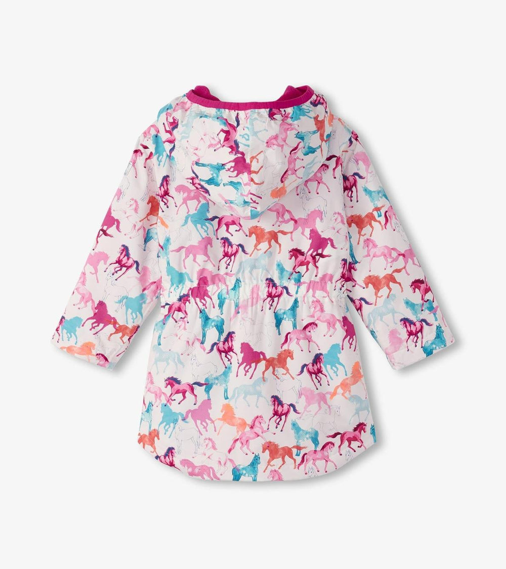 Hatley Rainwear | Girls Girls Magical Horses Zip-Up Lightweight Rain Jacket