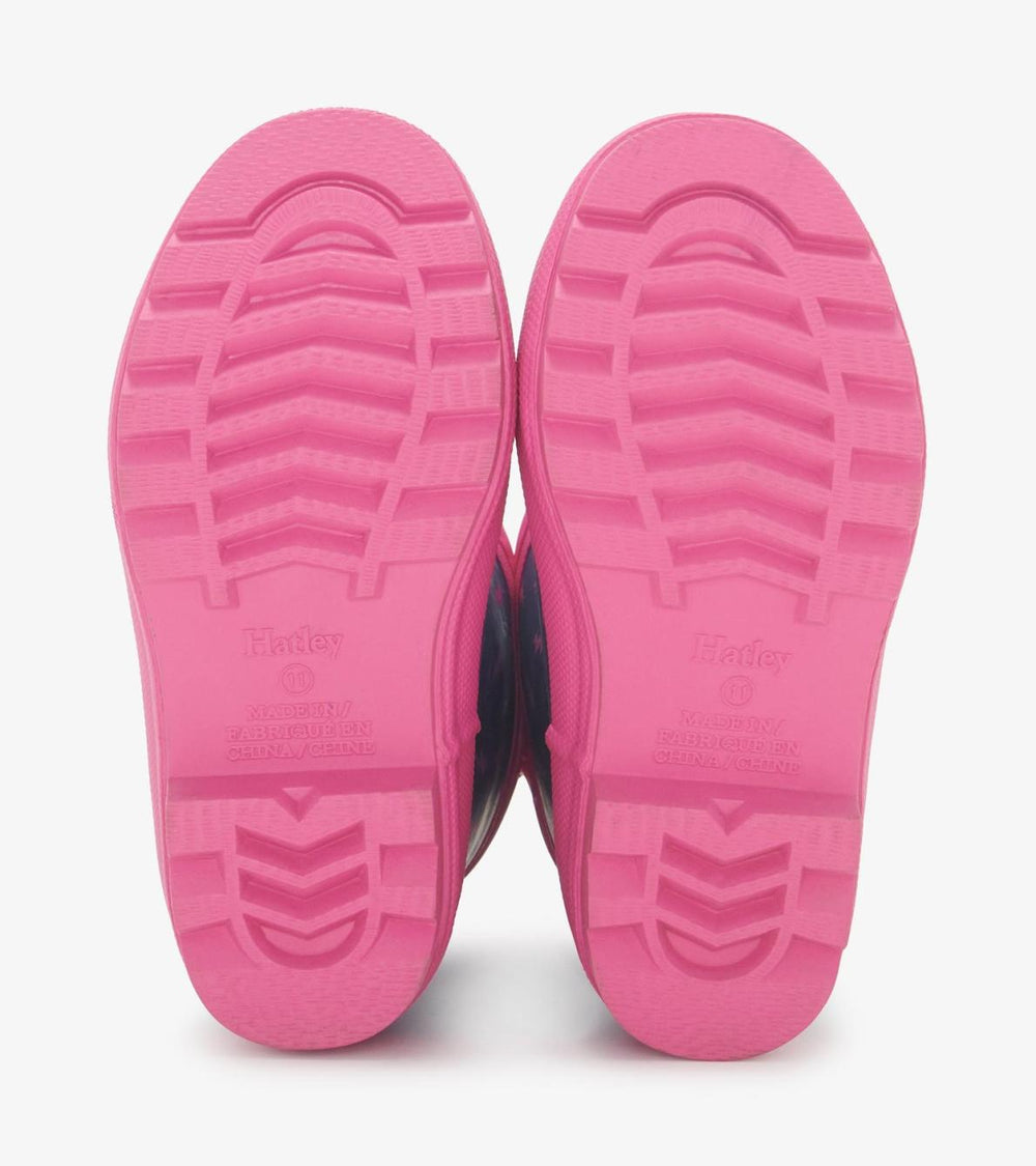 Hatley Rainwear | Girls Girls Mini Lightning Bolts Sherpa Lined Rain Boots