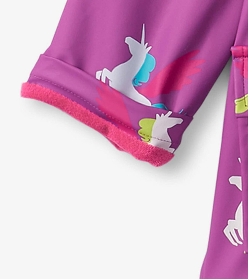 Hatley Rainwear | Girls Girls Pretty Unicorn Colour Changing Button-Up Rain Jacket