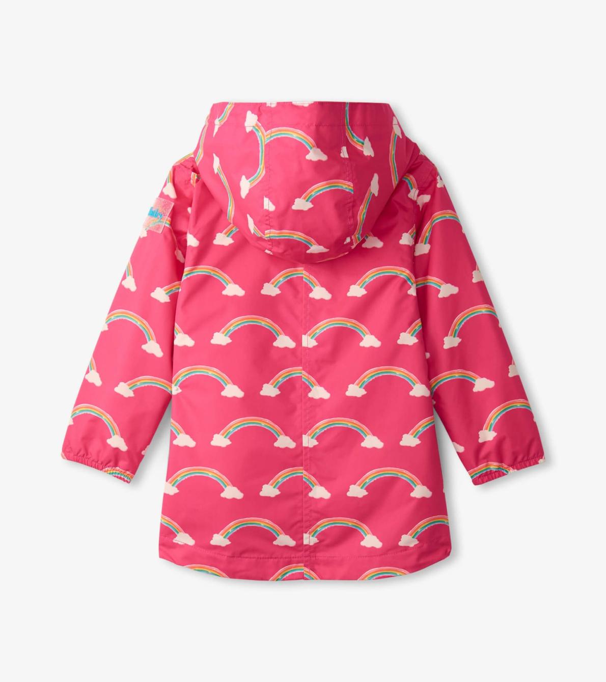 Hatley Rainwear | Girls Girls Summer Rainbow Zip-Up Lightweight Rain Jacket