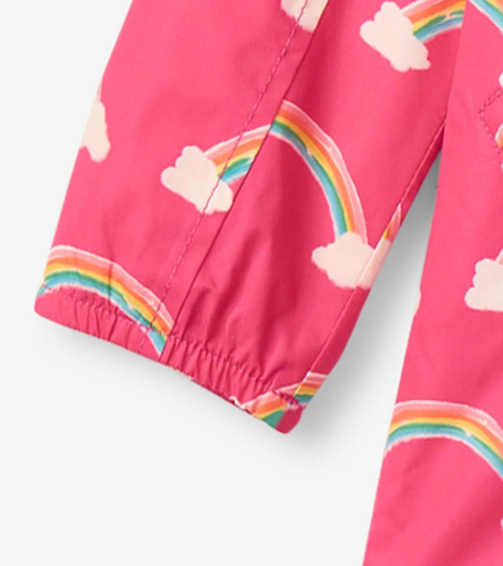 Hatley Rainwear | Girls Girls Summer Rainbow Zip-Up Lightweight Rain Jacket