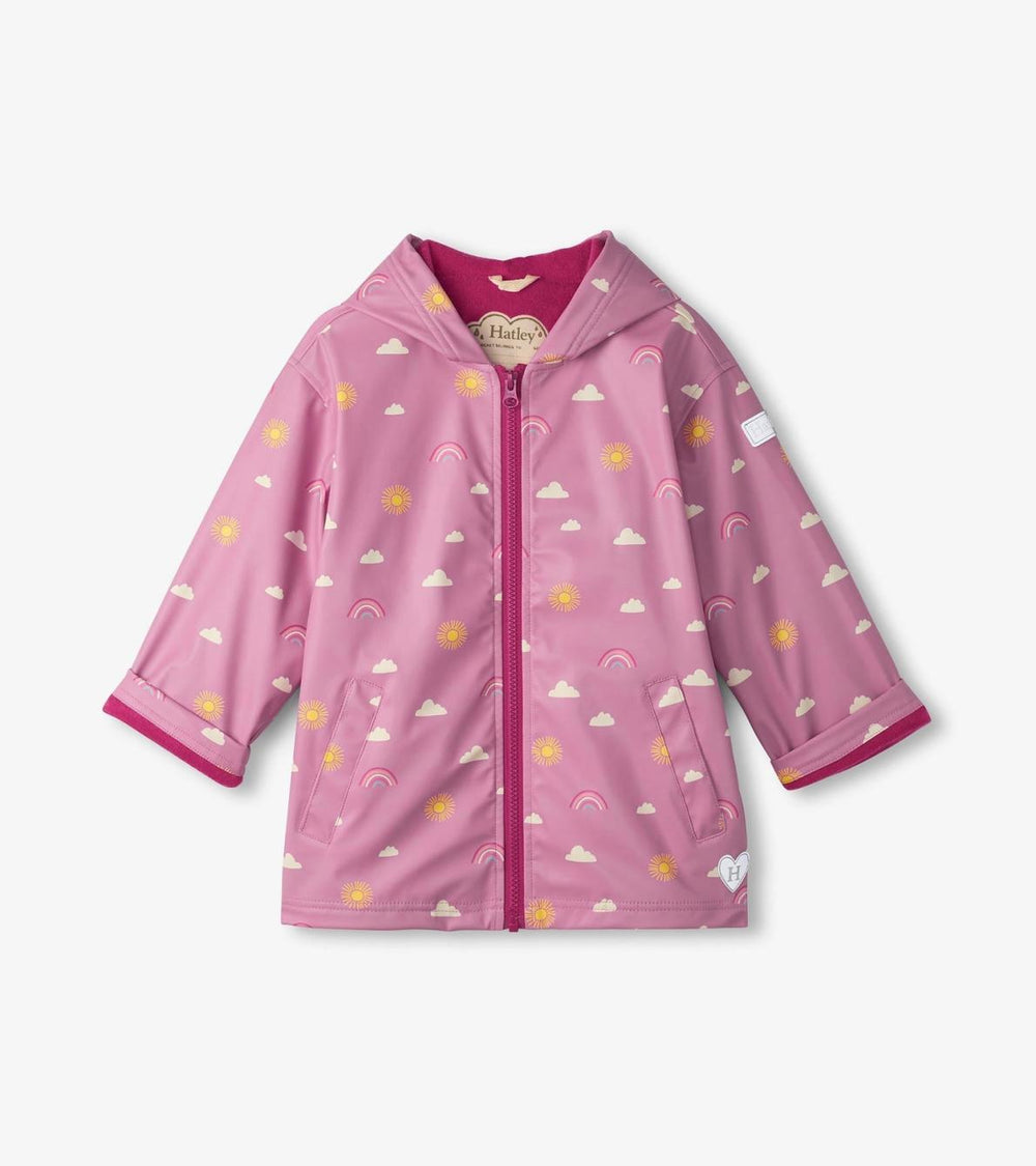 Hatley Rainwear | Girls Girls Sun Charms Zip-Up Rain Jacket