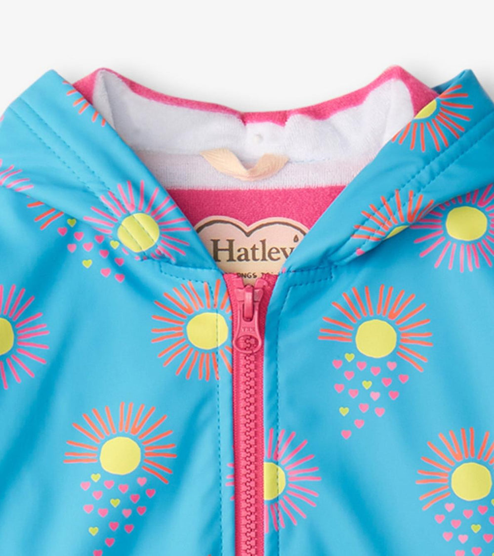 Hatley Rainwear | Girls Girls Sunrays Zip-Up Rain Jacket