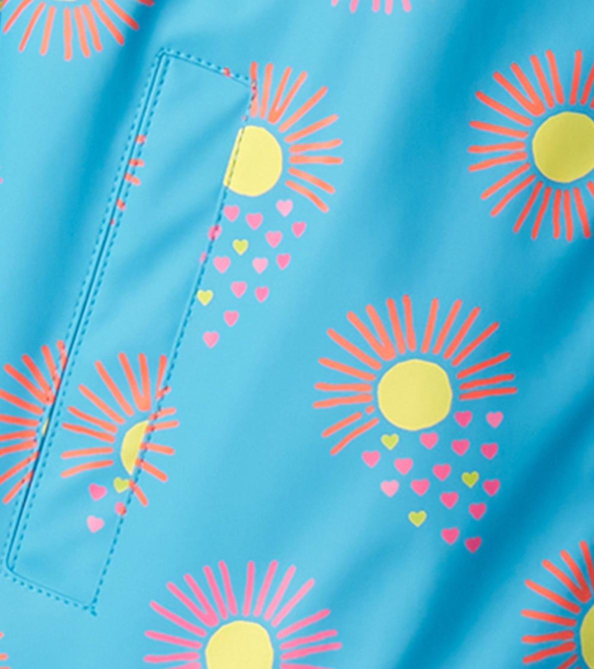 Hatley Rainwear | Girls Girls Sunrays Zip-Up Rain Jacket