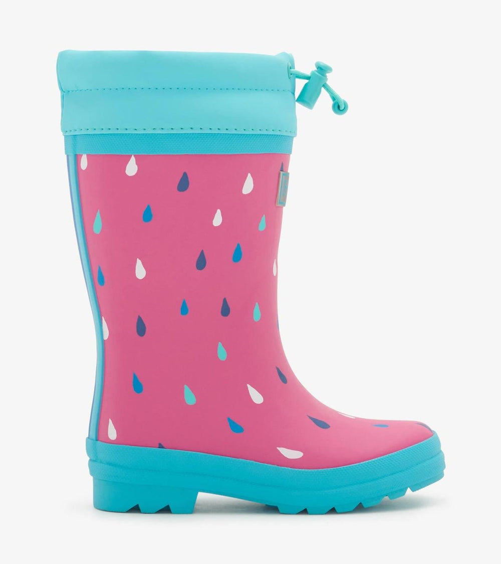 Hatley Rainwear | Girls Girls Tiny Drops Sherpa Lined Rain Boots
