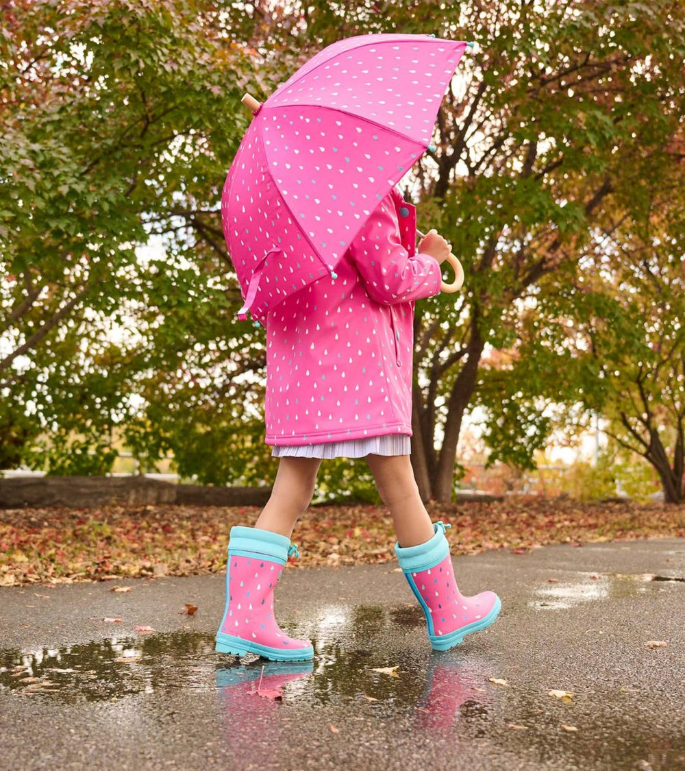 Hatley Rainwear | Girls Girls Tiny Drops Sherpa Lined Rain Boots