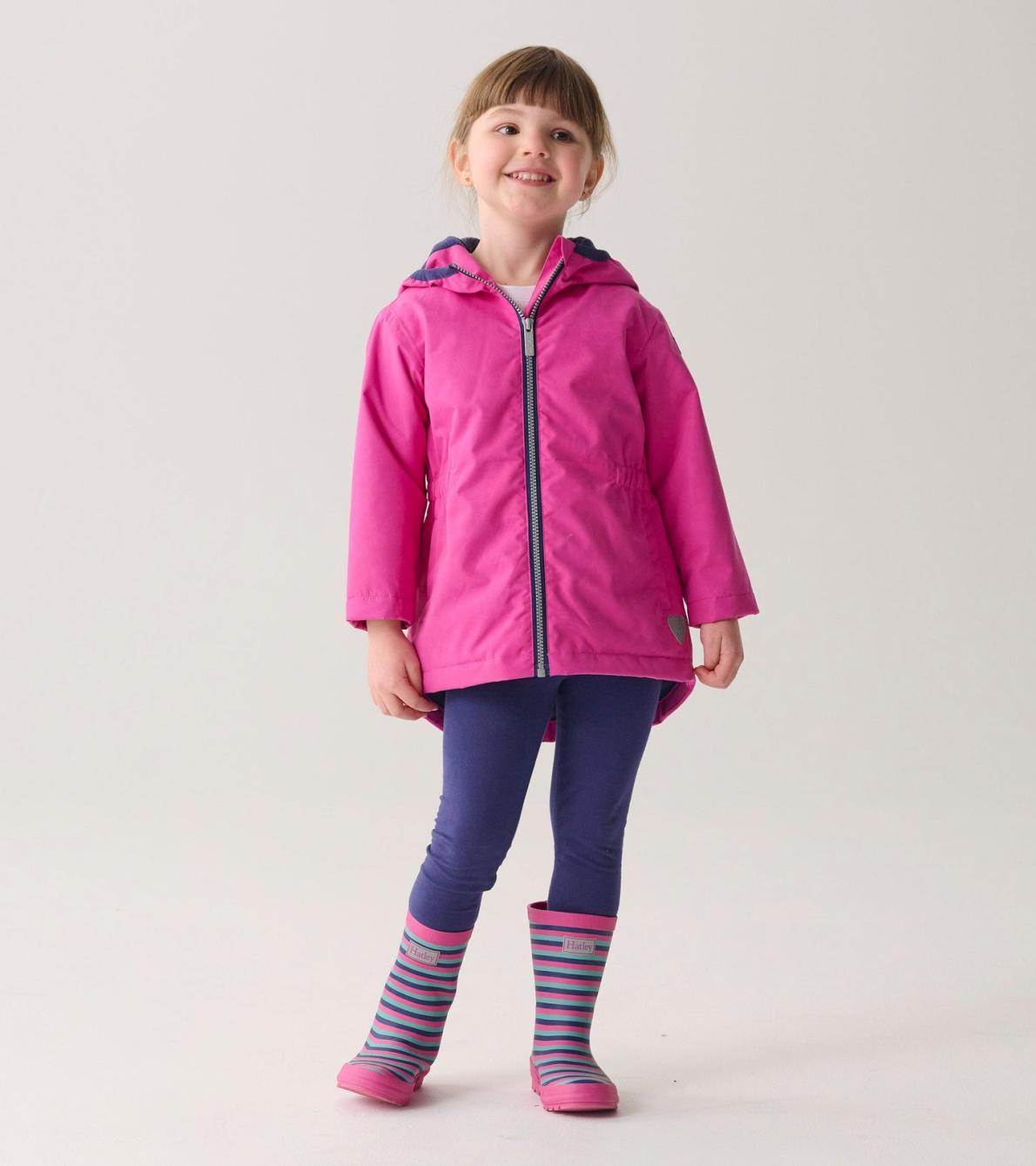 Hatley Rainwear | Girls Girls Unicorn Doodle Zip-Up Lightweight Rain Jacket