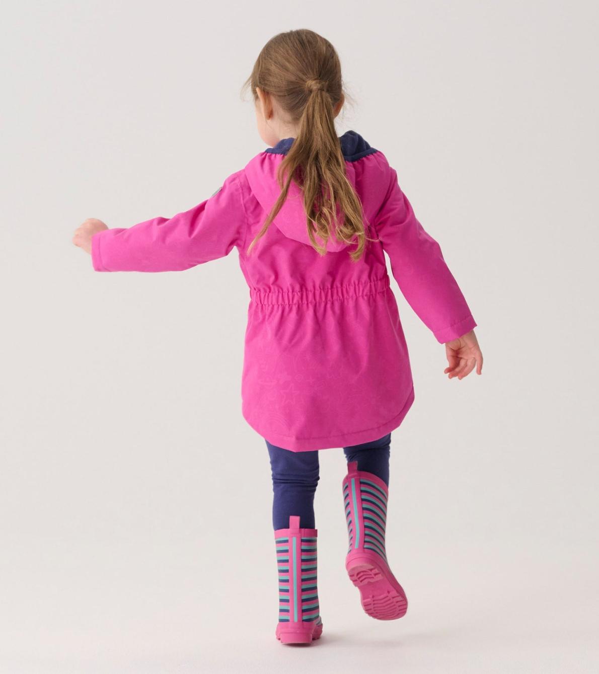 Hatley Rainwear | Girls Girls Unicorn Doodle Zip-Up Lightweight Rain Jacket