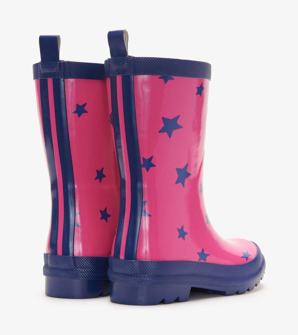 Hatley Rainwear | Girls Glitter Stars Shiny Rain Boots