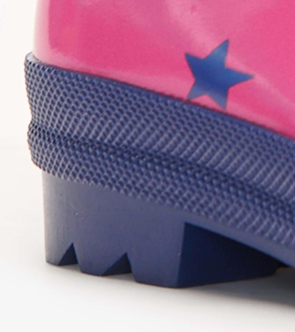 Hatley Rainwear | Girls Glitter Stars Shiny Rain Boots