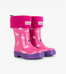 Hatley Rainwear | Girls Magenta Boot Liners